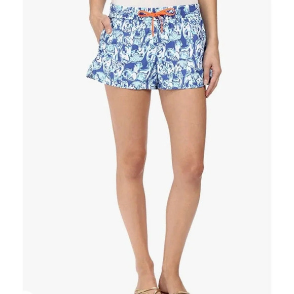 Lilly Pulitzer Run Around Luxletic Short in Bomber Blue Get‎ Trunky Size US XS - Picture 1 of 9